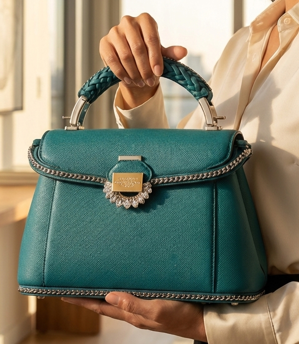 Teal Braid Bag Image